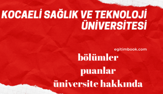 Kocaeli Sağlık ve Teknoloji Üniversitesi